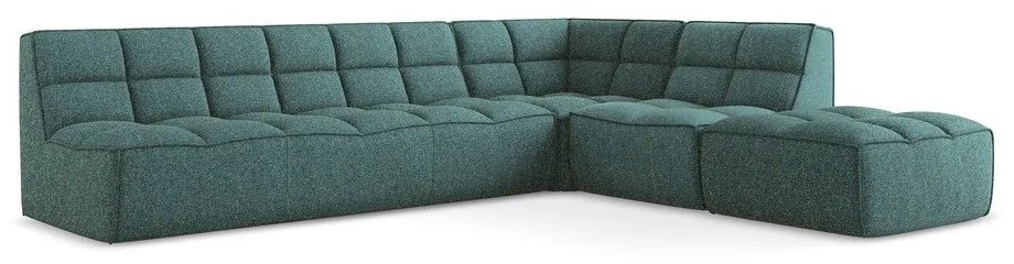 Tyrkysovomodrá modulárna rohová pohovka (variabilná) Kalai – Makamii