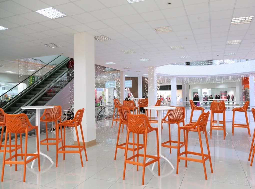Plastová barová stolička Air - Oranžová