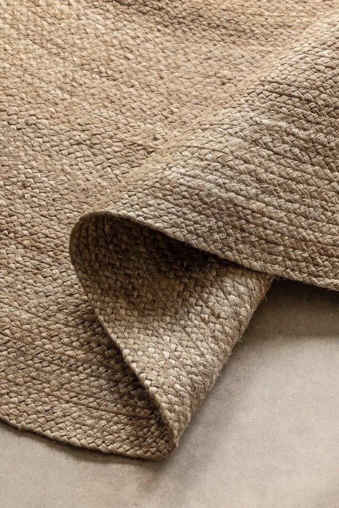 Hanse Home, Kusový koberec Jute Braided 106006 Grey Brown kruh, 140x140 (priemer) kruh, hnedá, chodba / predsieň