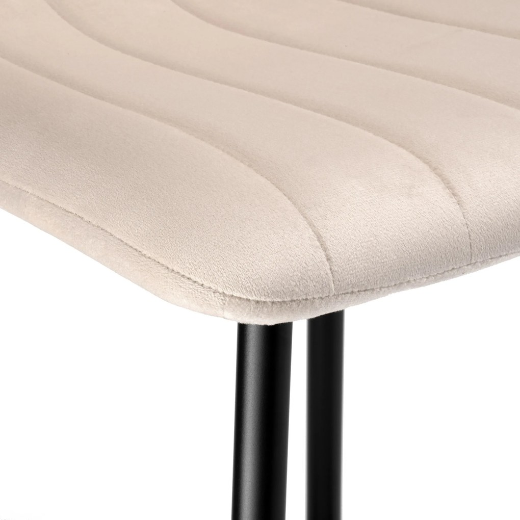 Barová stolička Toronto zamatová béžová