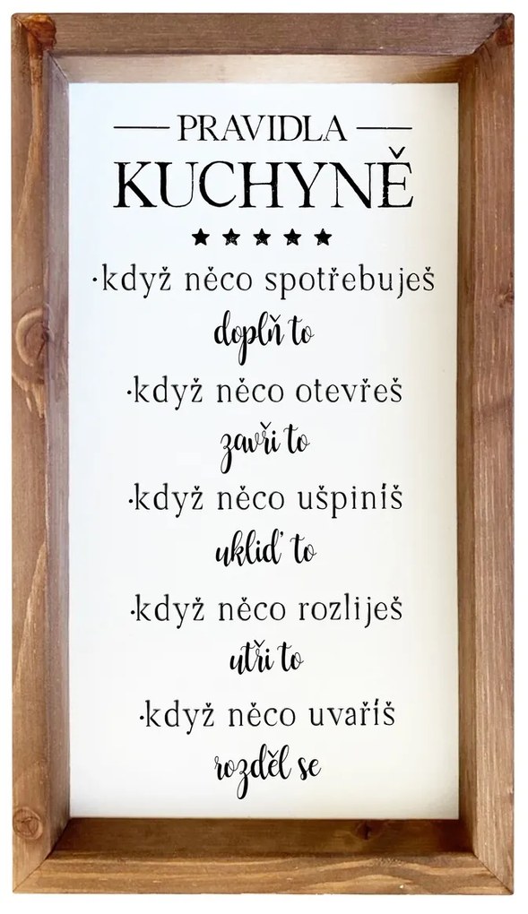 Bohemia Gifts Dekoračný obrázok - Kuchyně, 20 x 35 cm