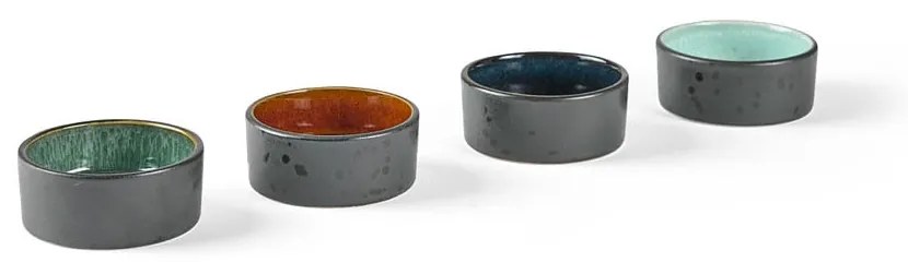 Čierne keramické servírovacie misky v súprave 4 ks Gastro Black/Mix – Bitz