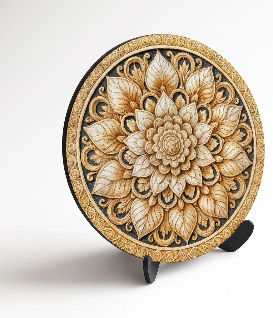 DUBLEZ | Obraz mandala - Zlatý kvet