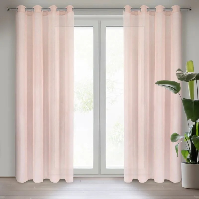 DECOREUM Záves ušitý s jemnou štruktúrou dažďových kvapiek 140 cm x 250 cm modrá 100 % polyester Rozmer varianty: 350 cm x 250 cm, Farba varianty: Biela 53623