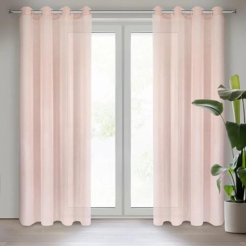 DECOREUM Záves ušitý s jemnou štruktúrou dažďových kvapiek 140 cm x 250 cm modrá 100 % polyester Rozmer varianty: 350 cm x 250 cm, Farba varianty: Biela 53623