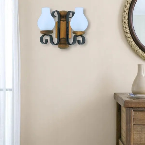 Brilagi - Nástenné svietidlo RUSTIC 2xE14/40W/230V buk