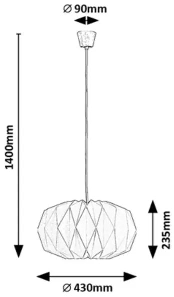 Rabalux 72003 - Luster na lanku ORMINI 1xE27/25W/230V