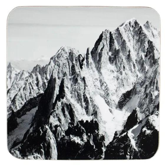 Pevné korkové podtácky Mont Blanc (set 6ks) - 10*10*0,4cm