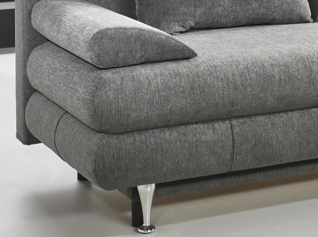 Rozkladacia pohovka Benfeld, šedá látka