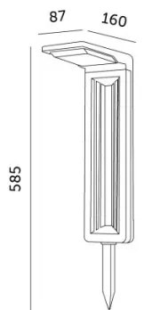 LED Solárna lampa LED/0,2W/3,7V 6500K IP44 2200 mAh