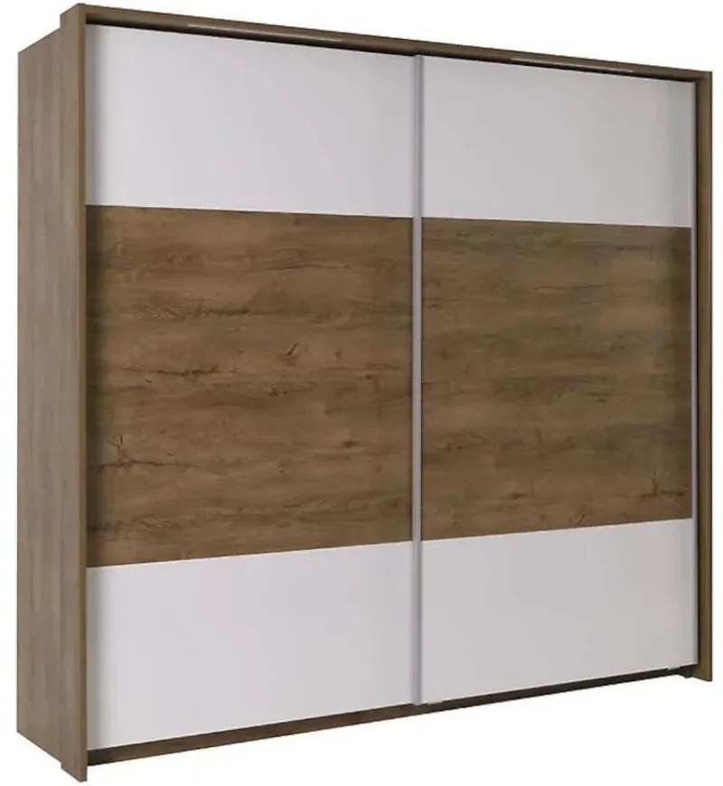 Skrinka Latika dub lefkas burgund/biela 230 cm