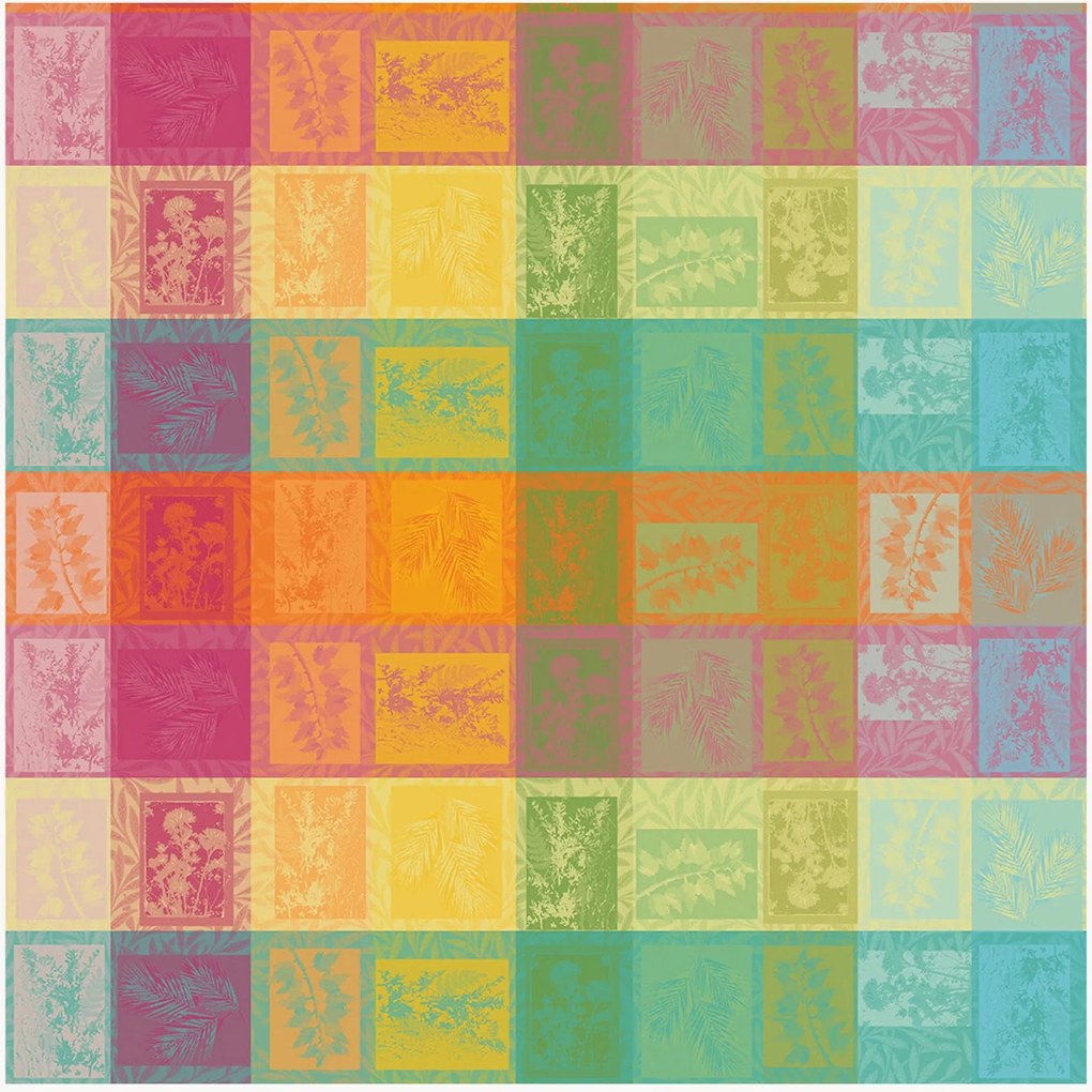 Okrúhly bavlnený obrus so žakárovým tkaním Arc En Ciel