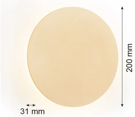 Argon 8351 - LED Nástenné svietidlo OREGON PLUS LED/4,5W/230V 3000K 20 cm zlatá