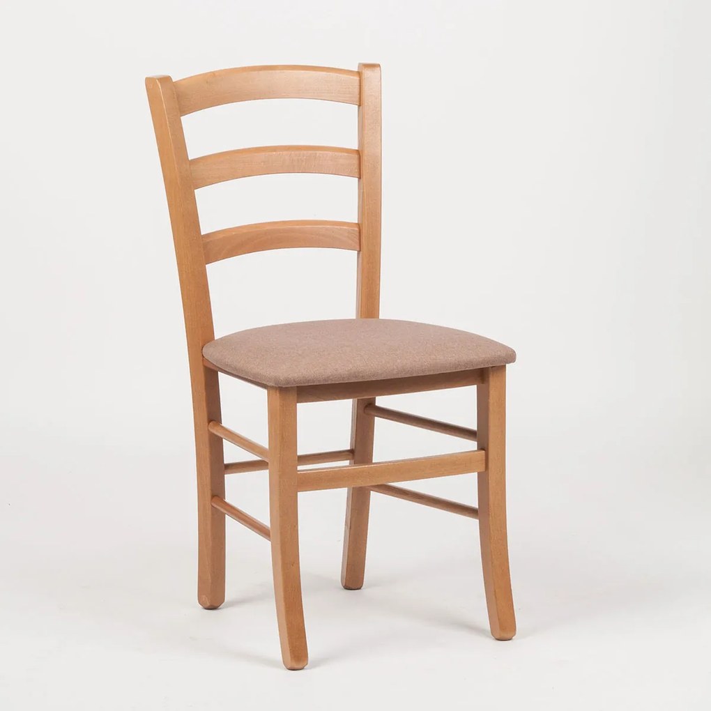 Stima stolička PAYSANE s čalúneným sedákom Vyberte odtieň ->: Dub, Vyberte látku ->: LUX Camel 2