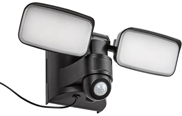 Rabalux 77091 - LED solárne nástenné svietidlo LESZNO 2xLED/5W/3,7V IP54 čierne