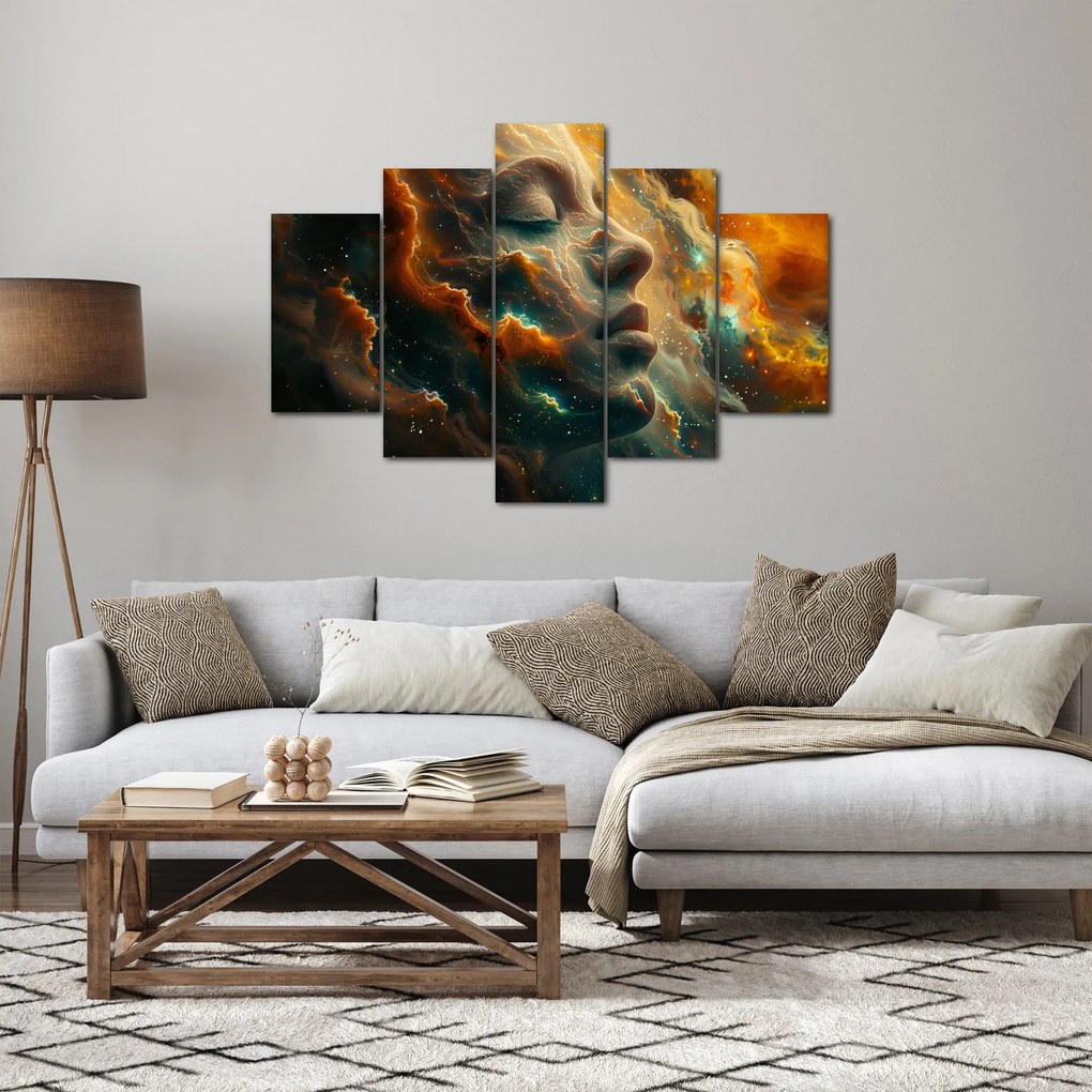 Obraz - Tvár vo vesmíre (150x105 cm)