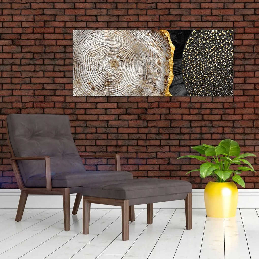 Obrázok - Kmeň stromu v koláži 2 (120x50 cm)