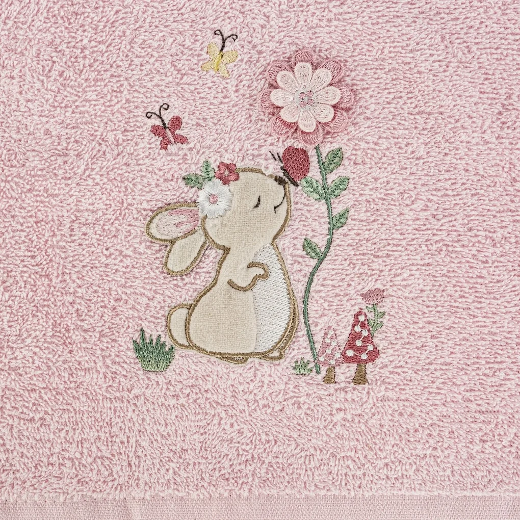 DETSKÝ UTERÁK BABY47 100X100 CM RUŽOVÁ