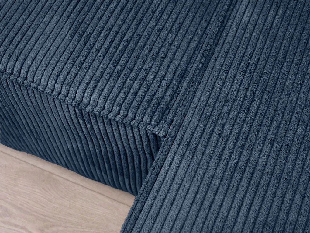 Tmavomodrá rohová pohovka SMART COSARO, obojstranná + 2 vankúšiky ZADARMO