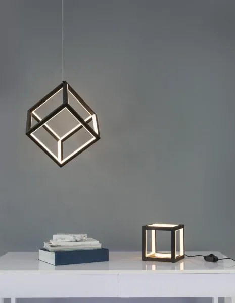 LED luster Gabbia 25 čierne