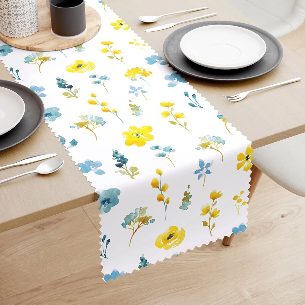 Goldea behúň na stôl teflónový - svieža lúka 50x120 cm