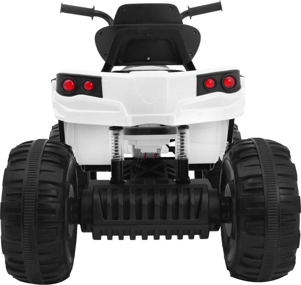 Ramiz Štvorkolka ATV 2,4 GHz na batériový pohon pre deti Biela + Diaľkové ovládanie + EVA kolesá + MP3 rádio + Štart zadarmo