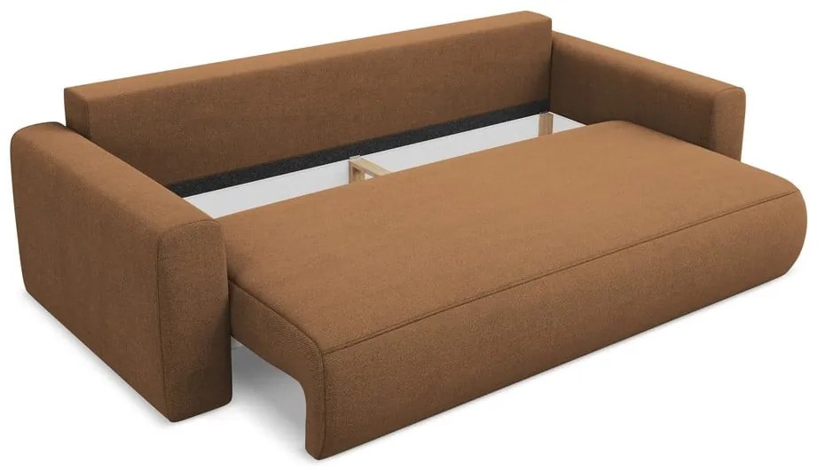 Terakotová rozkladacia/s úložným priestorom pohovka 238 cm Kapua – Makamii