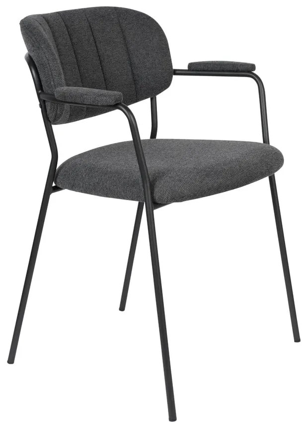 Antracitové jedálenské stoličky v súprave 2 ks Jolien – White Label