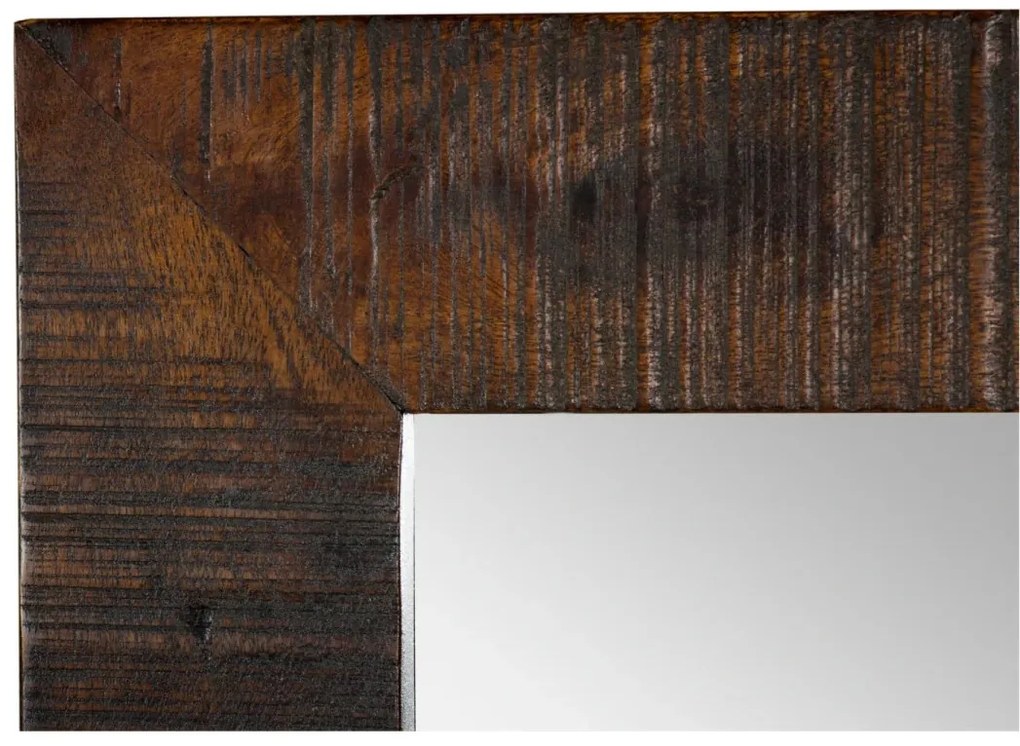 furniture-nabytek.cz - Masívne zrkadlo z akáciového dreva, lakované, hnedé – 45×3×150 cm