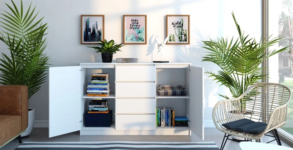 TP Living Komoda 2D4S Beree biela matná