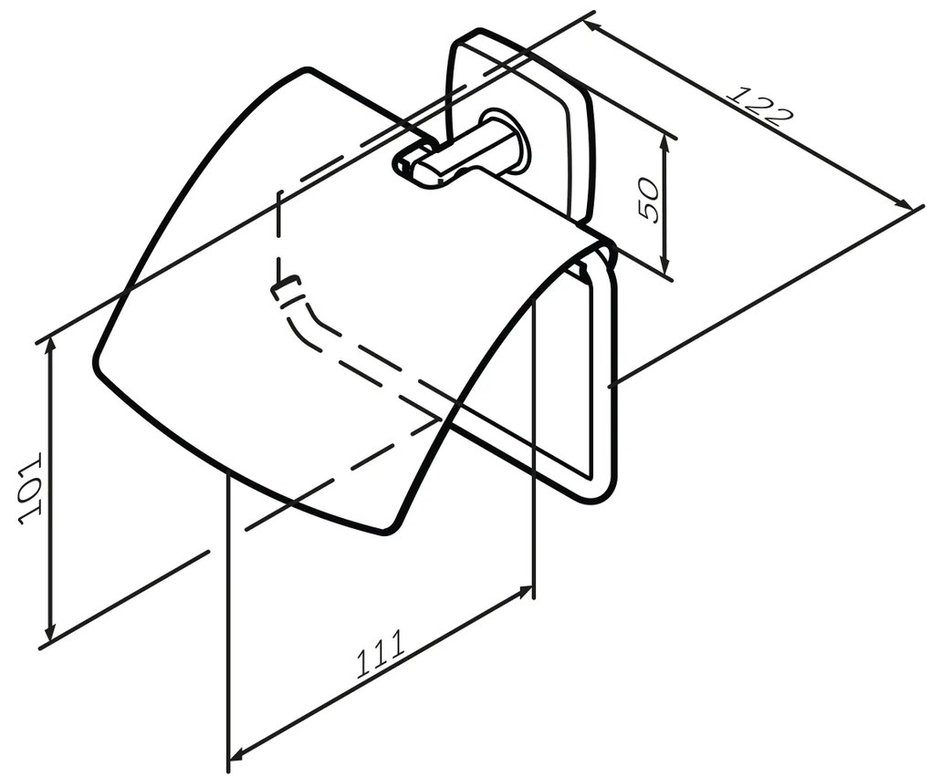 Držiak na toaletný papier AM.PM Gem AGA341400 s vekom, chróm