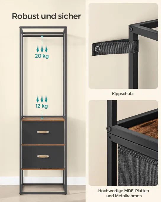 Otvorená šatníková skriňa RGR003B01