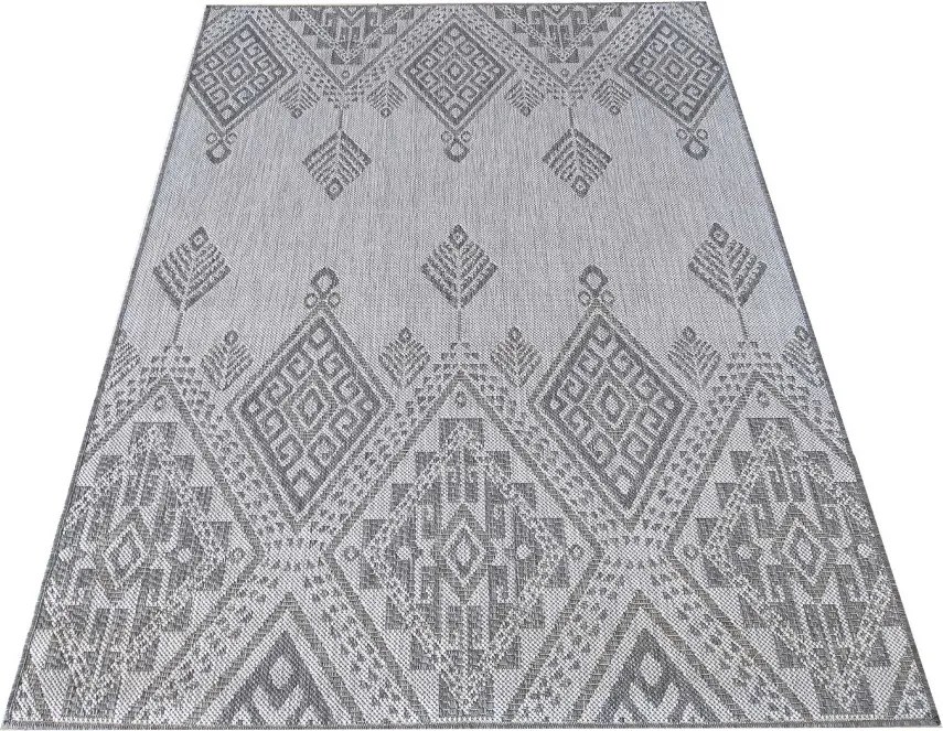 DY Obojstranný sivý koberec s geometrickým vzorom Zara 13 Rozmer: 80x150 cm