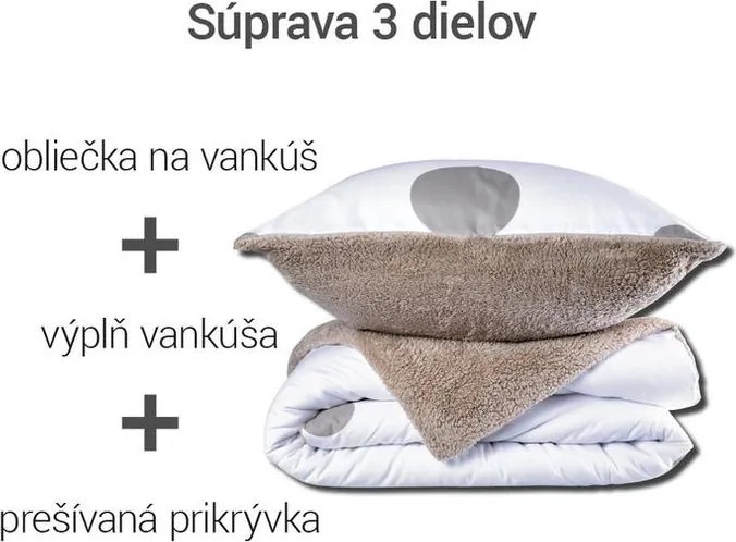 Prešívaná baránková súprava Dual Feel ESTELLA 3 ks