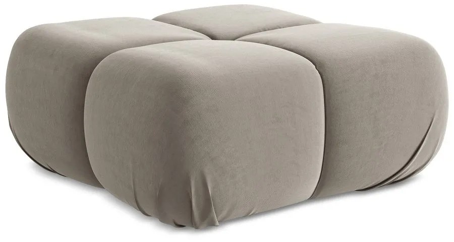 Béžová zamatová modulárna podnožka Lokua – Makamii