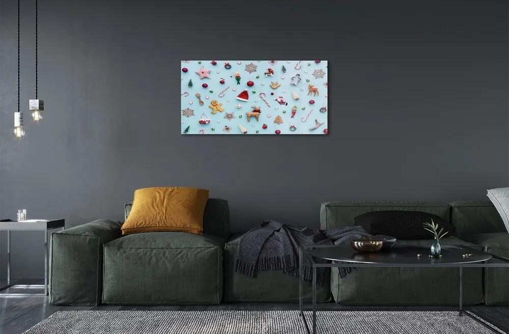 Sklenený obraz Čačky cukroví dekorácie 125x50 cm