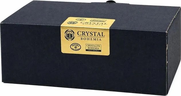 Crystal Bohemia poháre Quadro 55 ml 6 ks