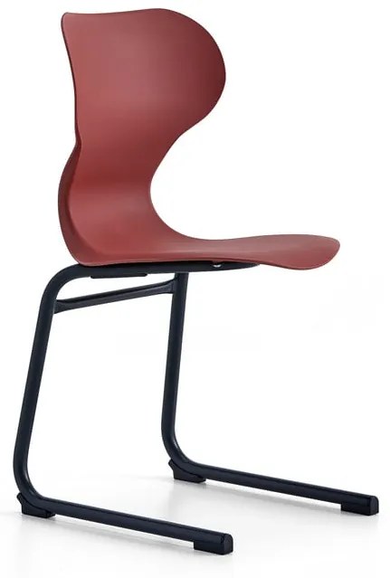 Stolička BRIAN, kĺzavá podnož, antracit/červená