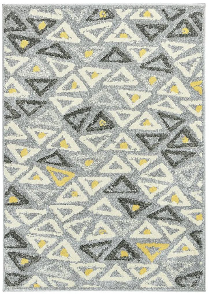 Koberce Breno Kusový koberec PORTLAND 54/RT4E, sivá, viacfarebná,133 x 190 cm