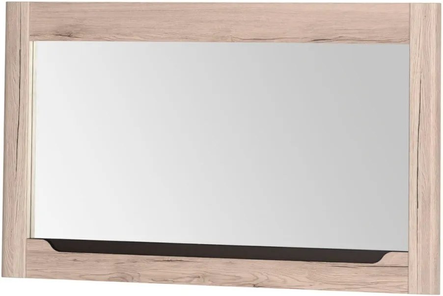 Nástenné zrkadlo s rámom v dubovom dekore Szynaka Meble Desjo, 118 × 70 cm