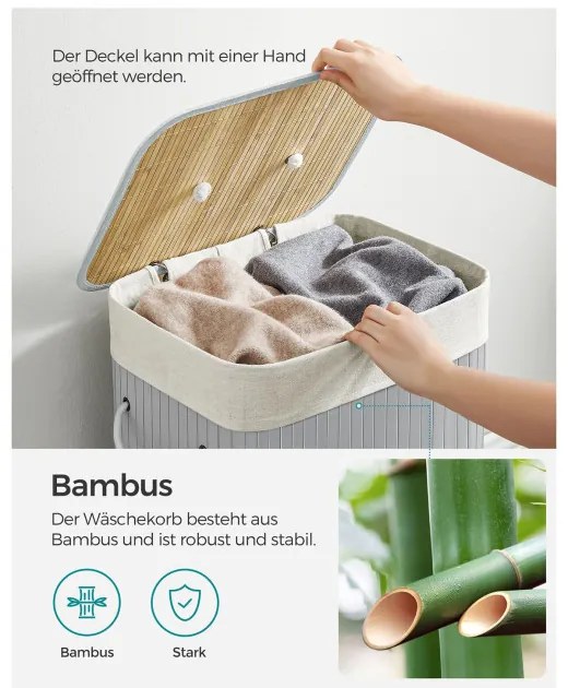 Ručne tkaný kôš na bielizeň 72 l LCB010G01