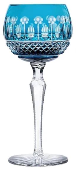 Bohemia Crystal Brúsené poháre na víno Tomy azúrová 190 ml (set po 6 k
