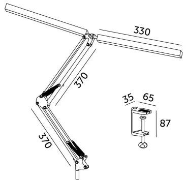 LED stmievateľná stolová lampa TENUIX DUO LED/15W/230V 3000-6000K