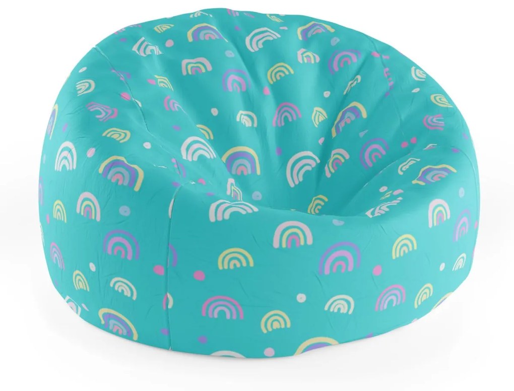 Sablio Sedací vak Cocoon Barevné duhy - 75 x 45 x 35 cm