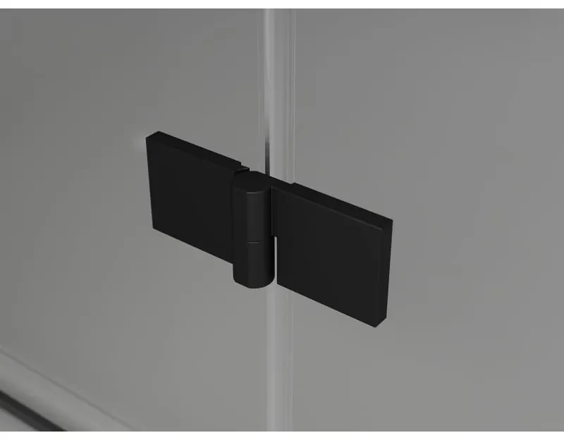 Mexen Lunar Duo, výklopný sprchový kút 90 x 70 cm, 8mm číre sklo, čierny profil, 834-090L-070P-70-00