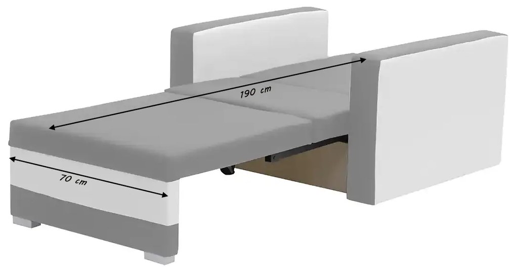 Kreslo ASTRA2 s funkciou spania Svetlo hnedá/tmavo hnedá