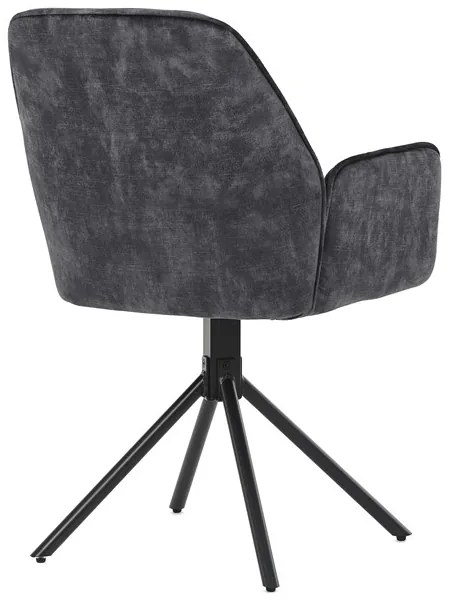 Autronic BONTEC Jedálenská stolička, čierna, zamatová látka, HC-511 BK4 Farba: Šedá