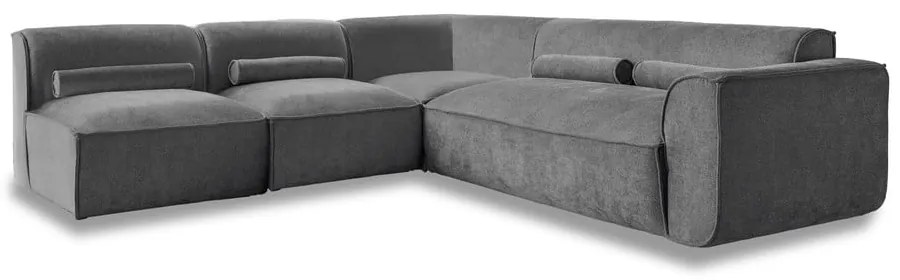 Sivá rohová pohovka (ľavý roh) Flex Felix – Miuform