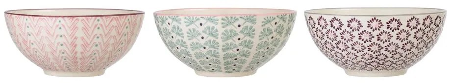 Súprava 3 kameninových misiek Bloomingville Maya, ø 16,5 cm