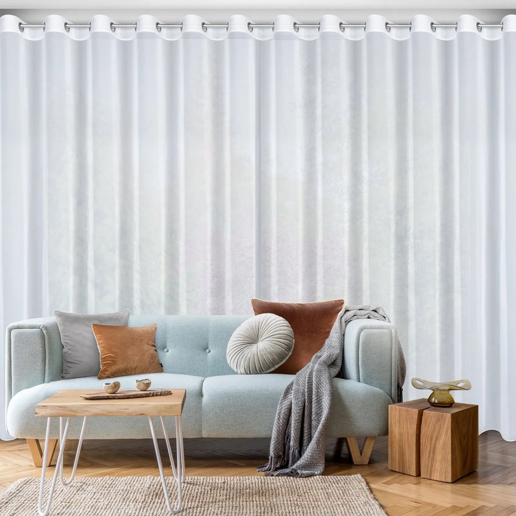 ZÁCLONA NA KRÚŽKOCH ARLETA 350X270 CM BIELA
